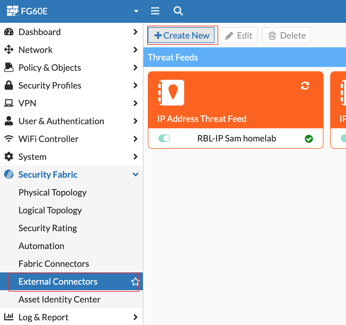 create ext connector